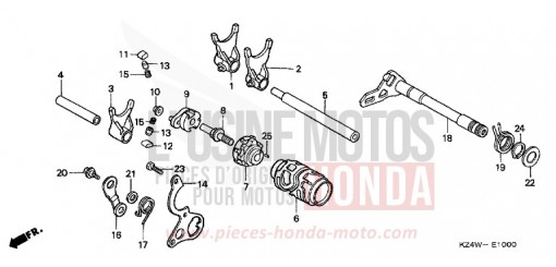 GEARSHIFT DRUM CR125RX de 1999